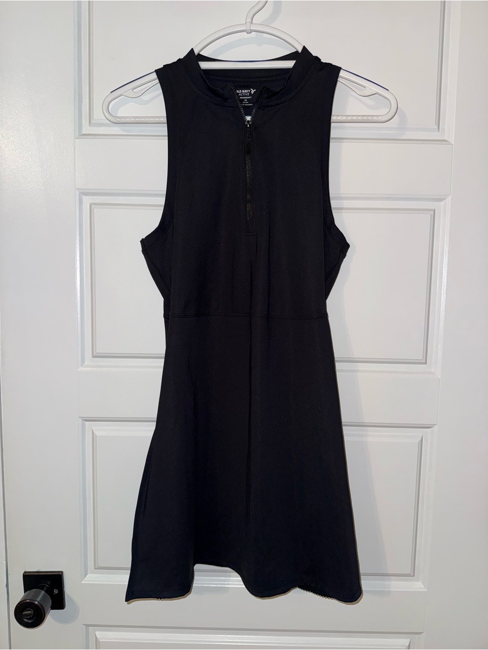 Black Sleeveless Zip-Front Active Dress by Old Navy